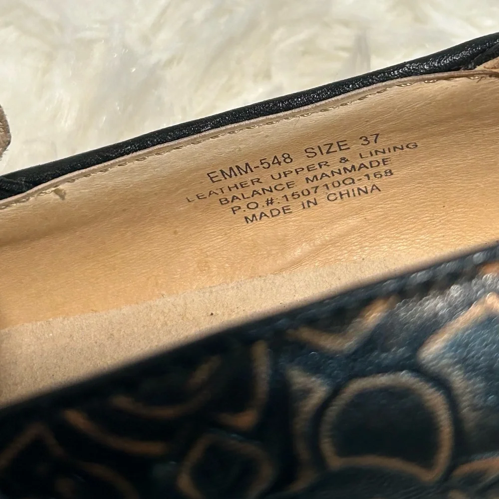 ALEGRIA EMMA Rose Bronze Bouquet Career Slip On Shoes size 37/ usa 7